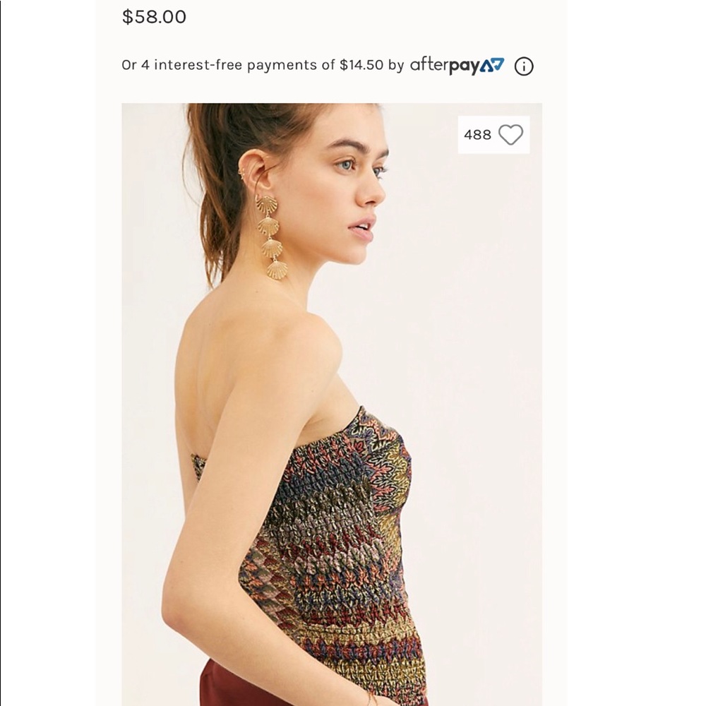 Free People 🍂 Tube Top - Picture 3 of 5